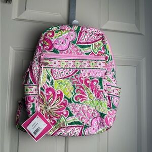 NWT Vera Bradley Pinwheel Pink Small Backpack Retired Rare Floral Bag
